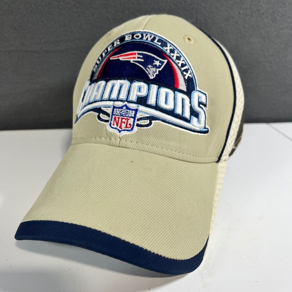 Reebok New England Patriots Super Bowl XXXIX Champions Hat Mens Khaki Olive
